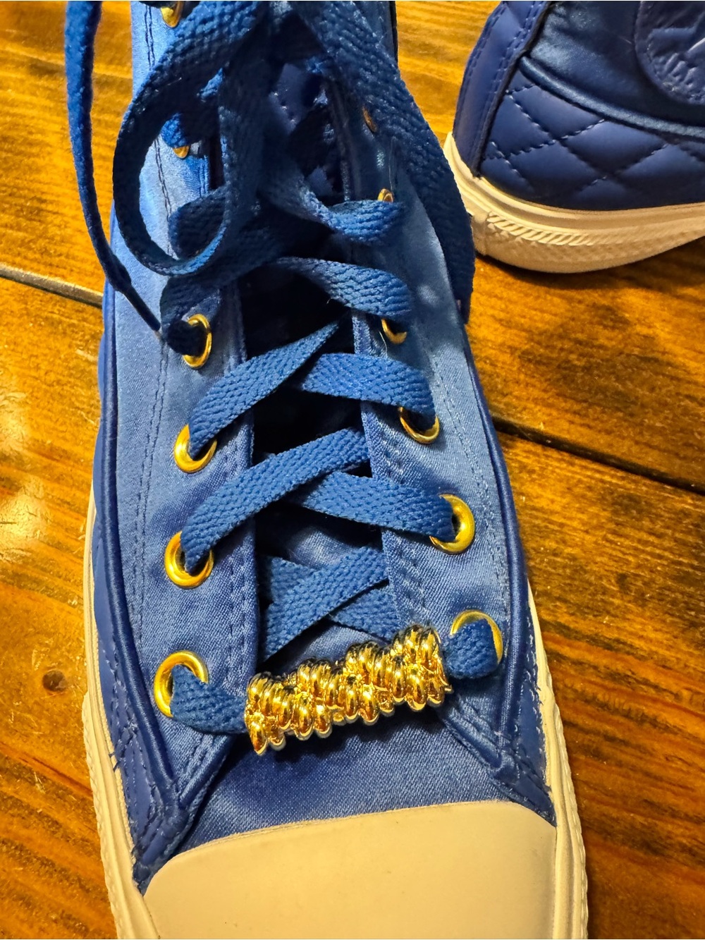 CHUCK TAYLOR ALL STAR HIGH SHINE - GAME ROYAL SNEAKERS Size 8 - Picture 6 of 12